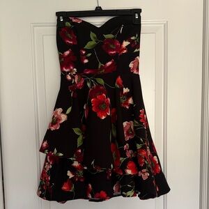 Floral Strapless Dress